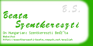 beata szentkereszti business card